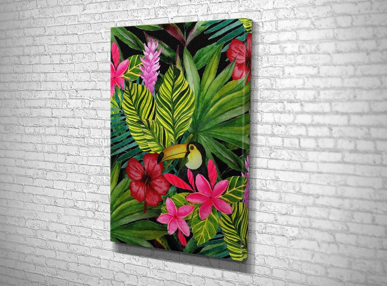 Картина для интерьера Тукан в джунглях 120x80 см (730)