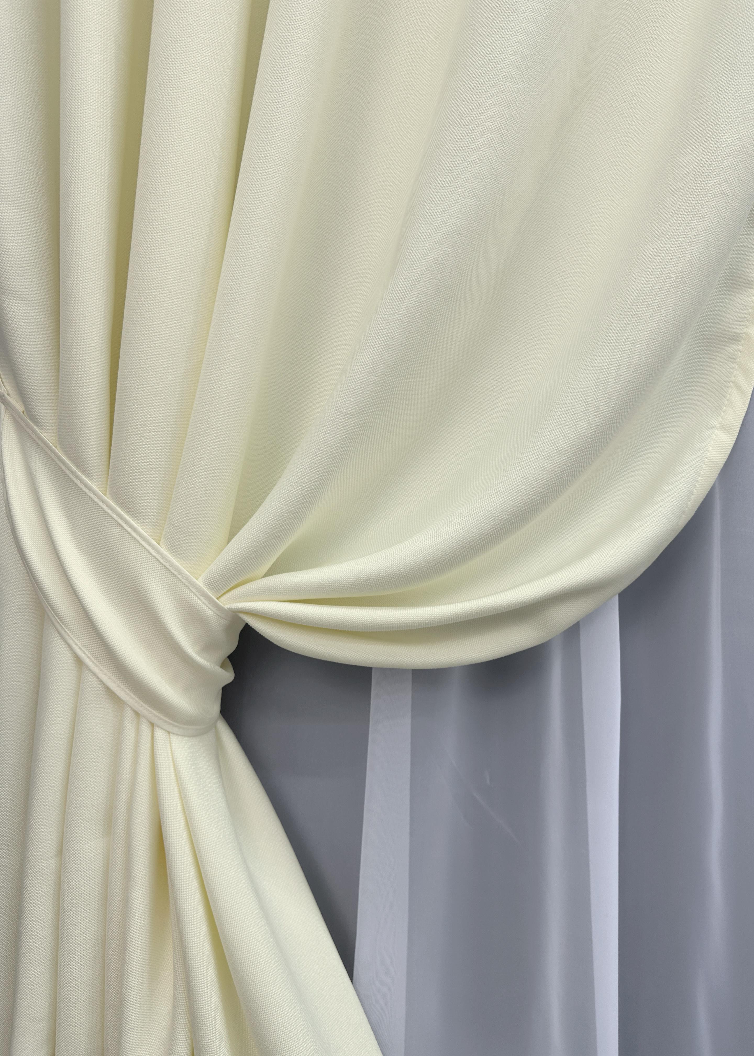 Комплект готовых штор VR-Textil Лен Парма №1736ш 150х270 см 2 шт. Молочный (33-0647) - фото 4 Комплект готовых штор VR-Textil Лен Парма №1736ш 150х270 см 2 шт. Молочный (33-0647) - фото 4