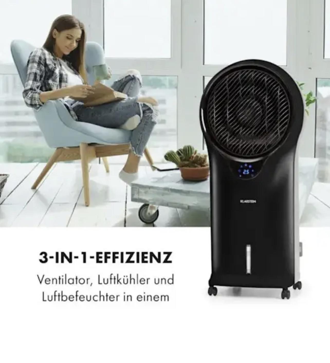 Вентилятор-охладитель KLARSTEIN Whirlwind 3в1 1600 м3/ч 90 Вт (10031487) - фото 5 Вентилятор-охладитель KLARSTEIN Whirlwind 3в1 1600 м3/ч 90 Вт (10031487) - фото 5