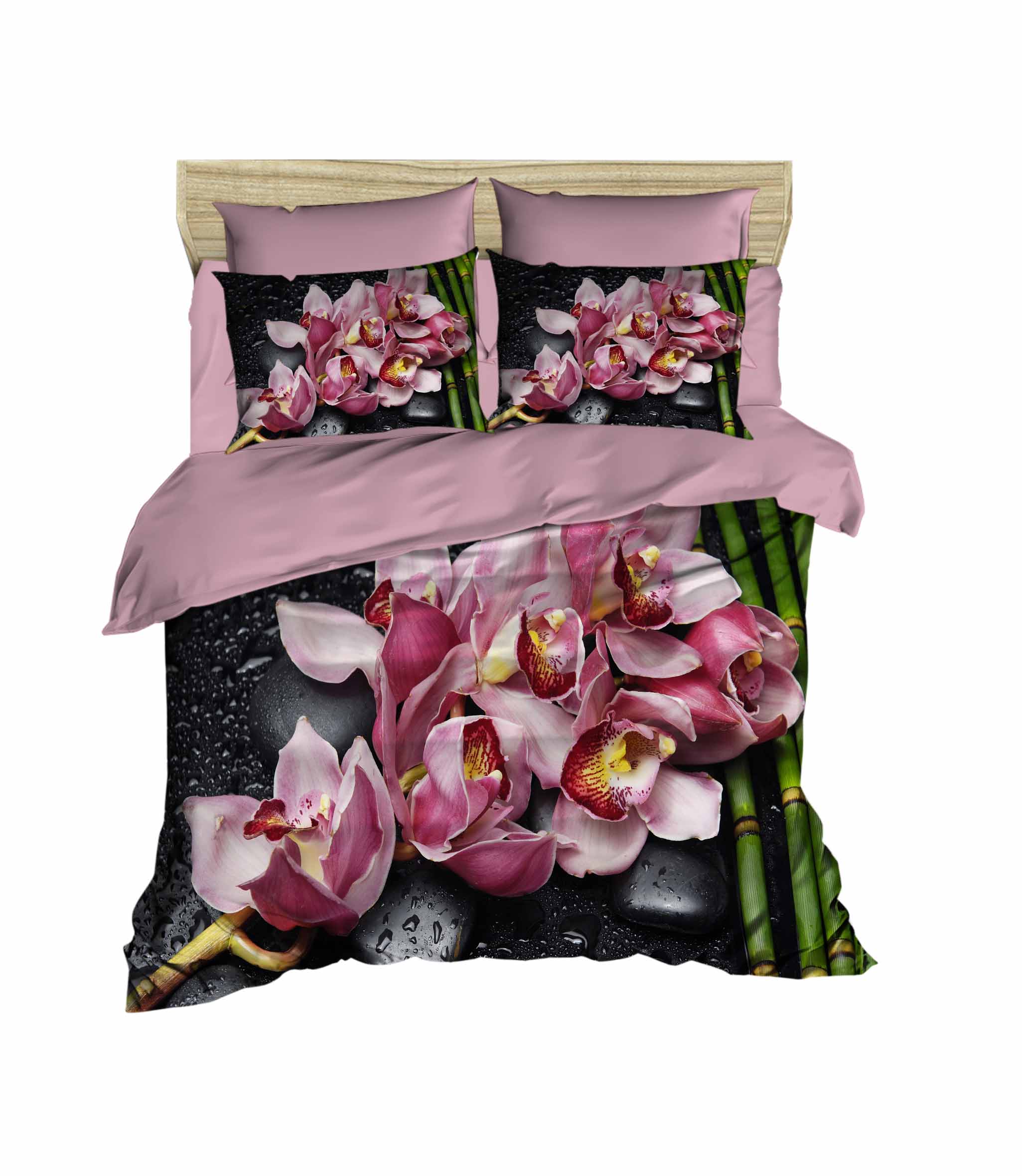 Комплект постельного белья LIGHTHOUSE ranforce+3D Orchids 200х220/4х50х70