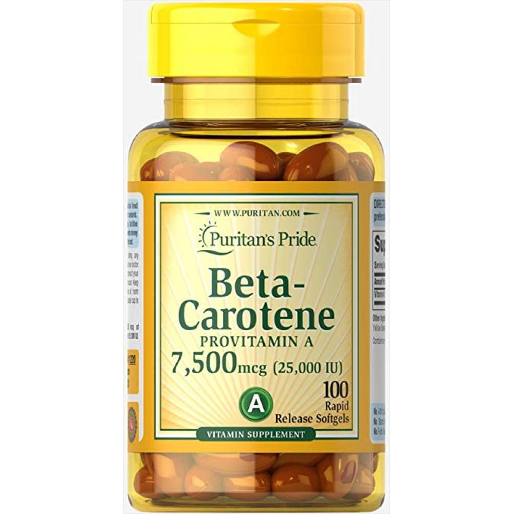 Натуральная добавка Beta-Carotene 25000 IU 100 Softgels (100-94-6953435-20)