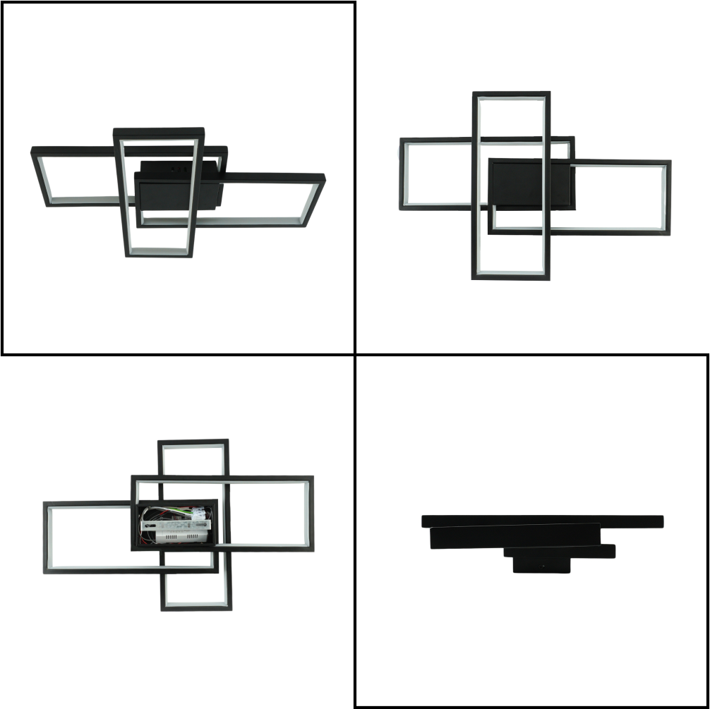 Люстра ESLLSE SVEN 3S LED 65 Вт с пультом 550x360x80 мм Черный (10493) - фото 7 Люстра ESLLSE SVEN 3S LED 65 Вт с пультом 550x360x80 мм Черный (10493) - фото 7