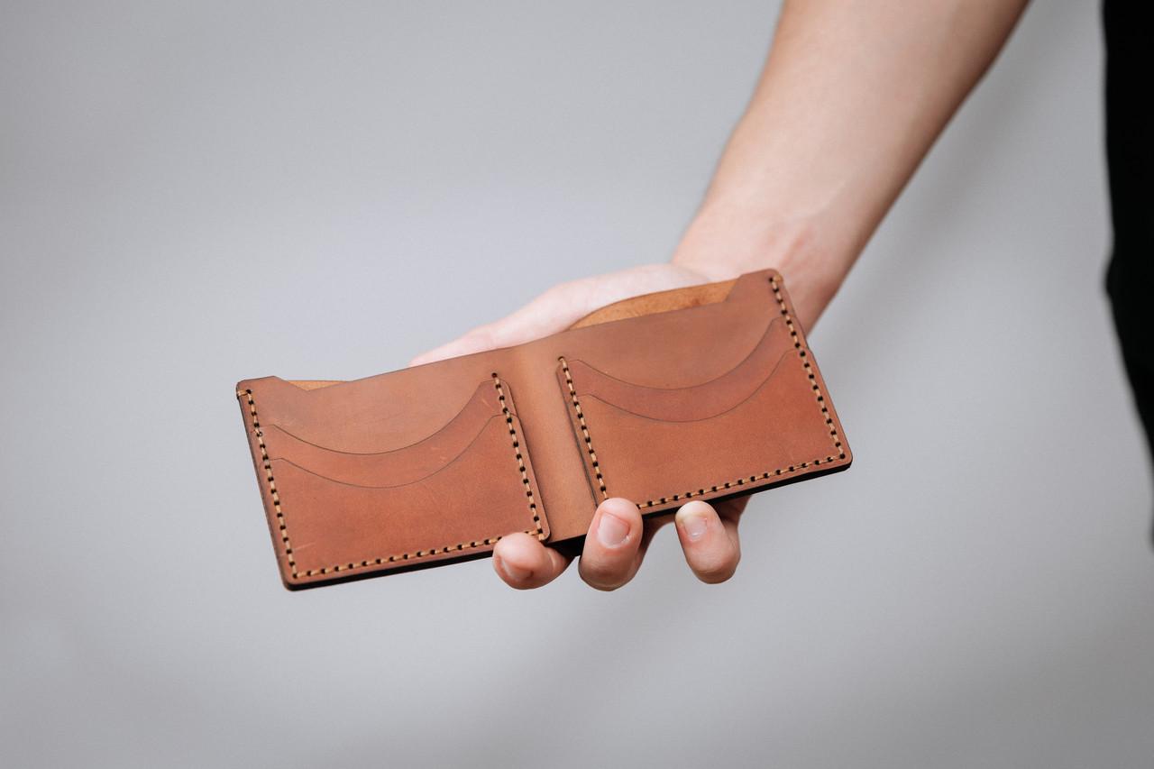 Гаманець шкіряний чоловічий EDENA Коричневий (WT-4) - фото 3