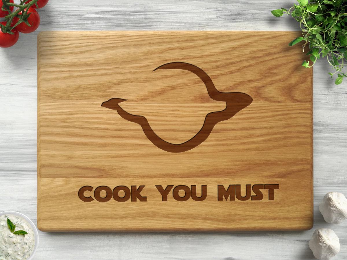 Кухонна дошка WoodPresentStudio “Cook you must” II дубова 25х35 см