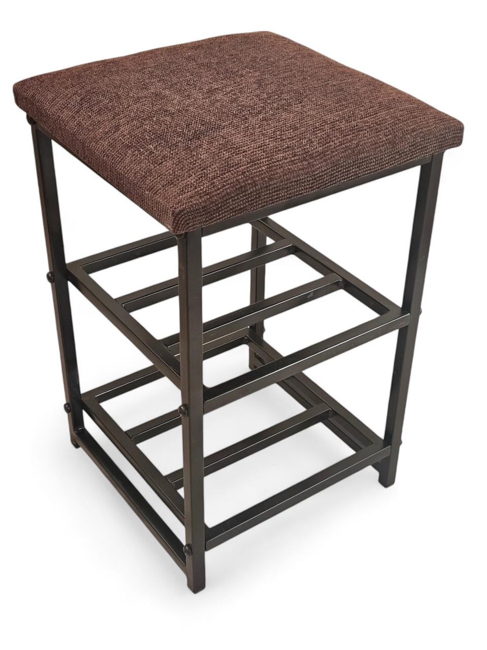 Банкетка Наша Ковка Stella разборная с полками под обувь Черный/Коричневый