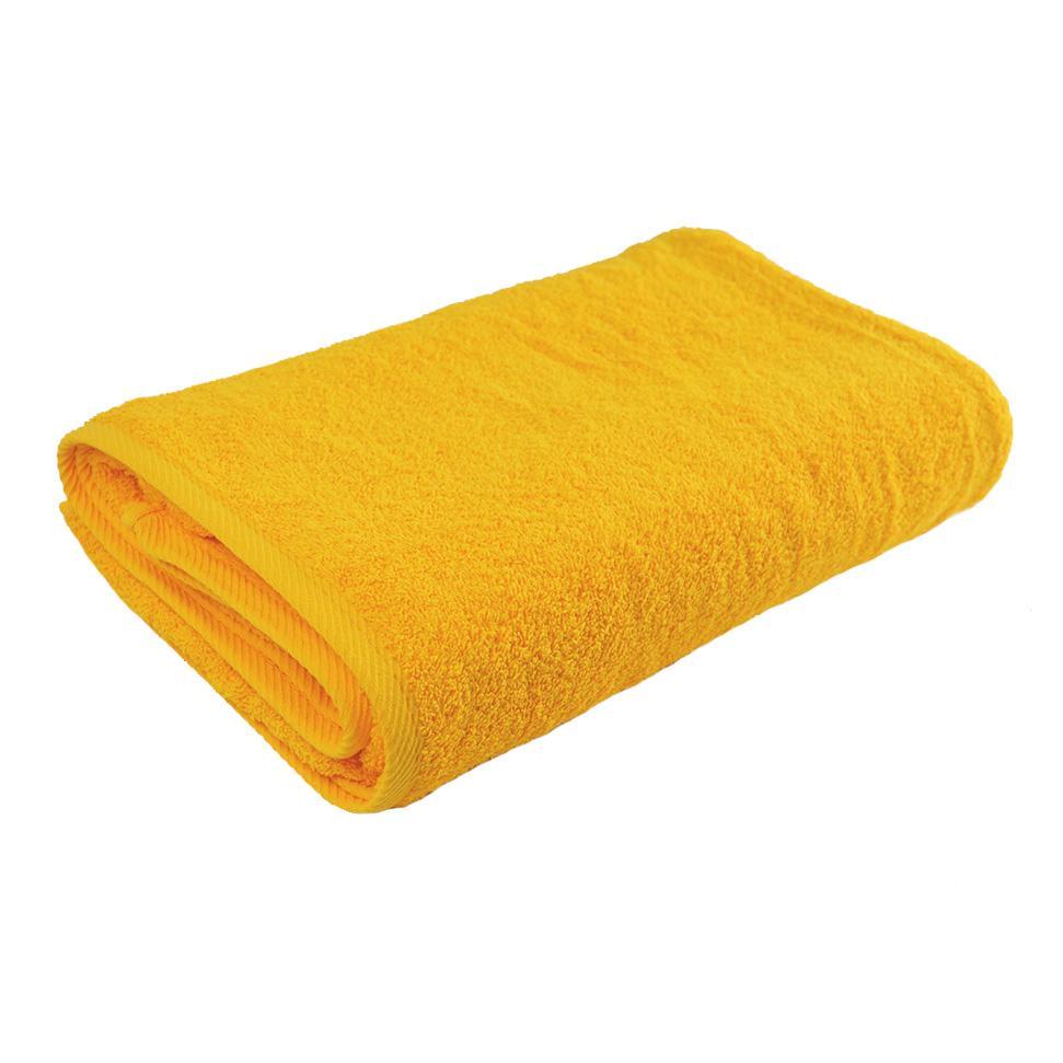 Банное махровое полотенце GM Textile 100х150 см Желтый