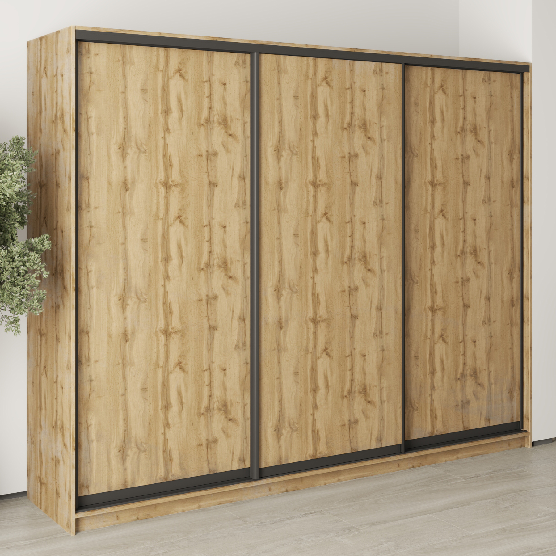 Шкаф-купе трехдверный Mebel Star Комбо BG MBS-9036 260х45х210 см Дуб тахо (1009025)