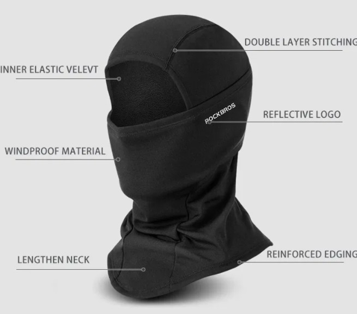 Балаклава зимова термо ROCKBROS LF7345BK One size Темно-сірий (626289353) - фото 2 Балаклава зимова термо ROCKBROS LF7345BK One size Темно-сірий (626289353) - фото 2