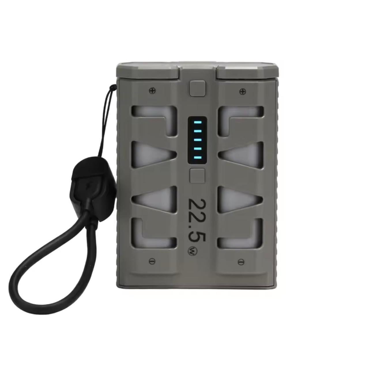 Корпус павербанка на 2 аккумулятора 21700 22,5W USB Type-C быстрая зарядка сменные аккумуляторы Серый