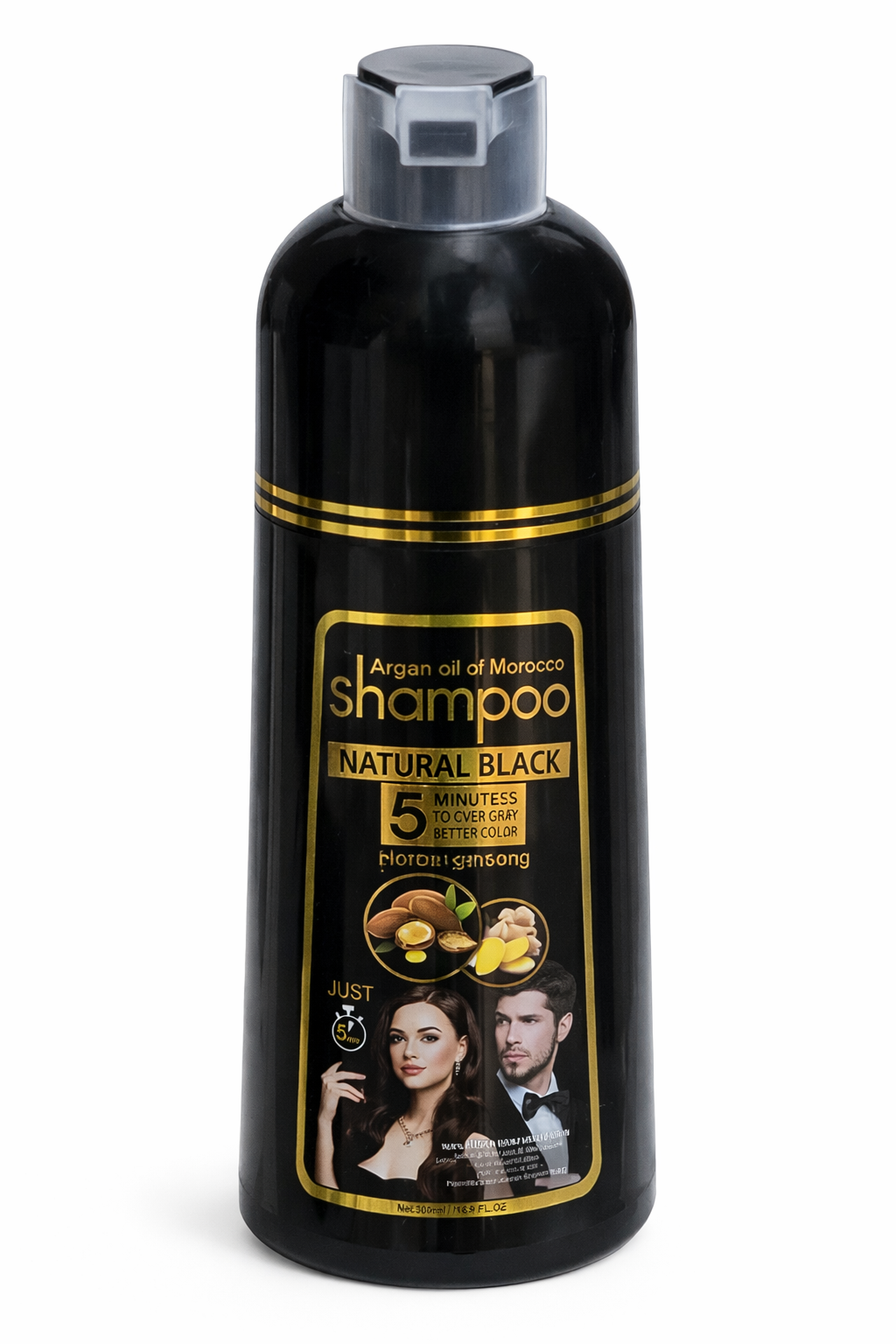 Шампунь-краска для волос Thao&WY Argan Oil окрашивание седины за 5 минут с аргановым маслом 500 мл Черный (31962850)