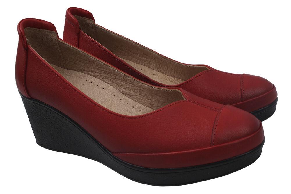 Туфли на платформе женские Gossi из кожи р. 36 Красный (56-20DTC)