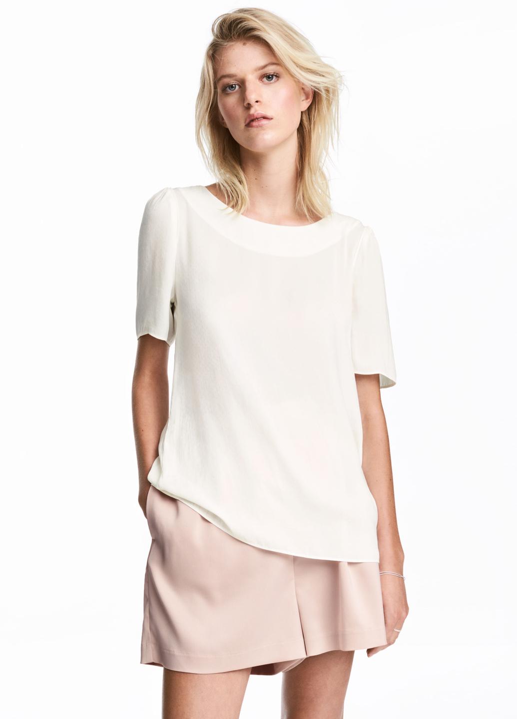 Блузка H&M 46 Белый (2000001260449)