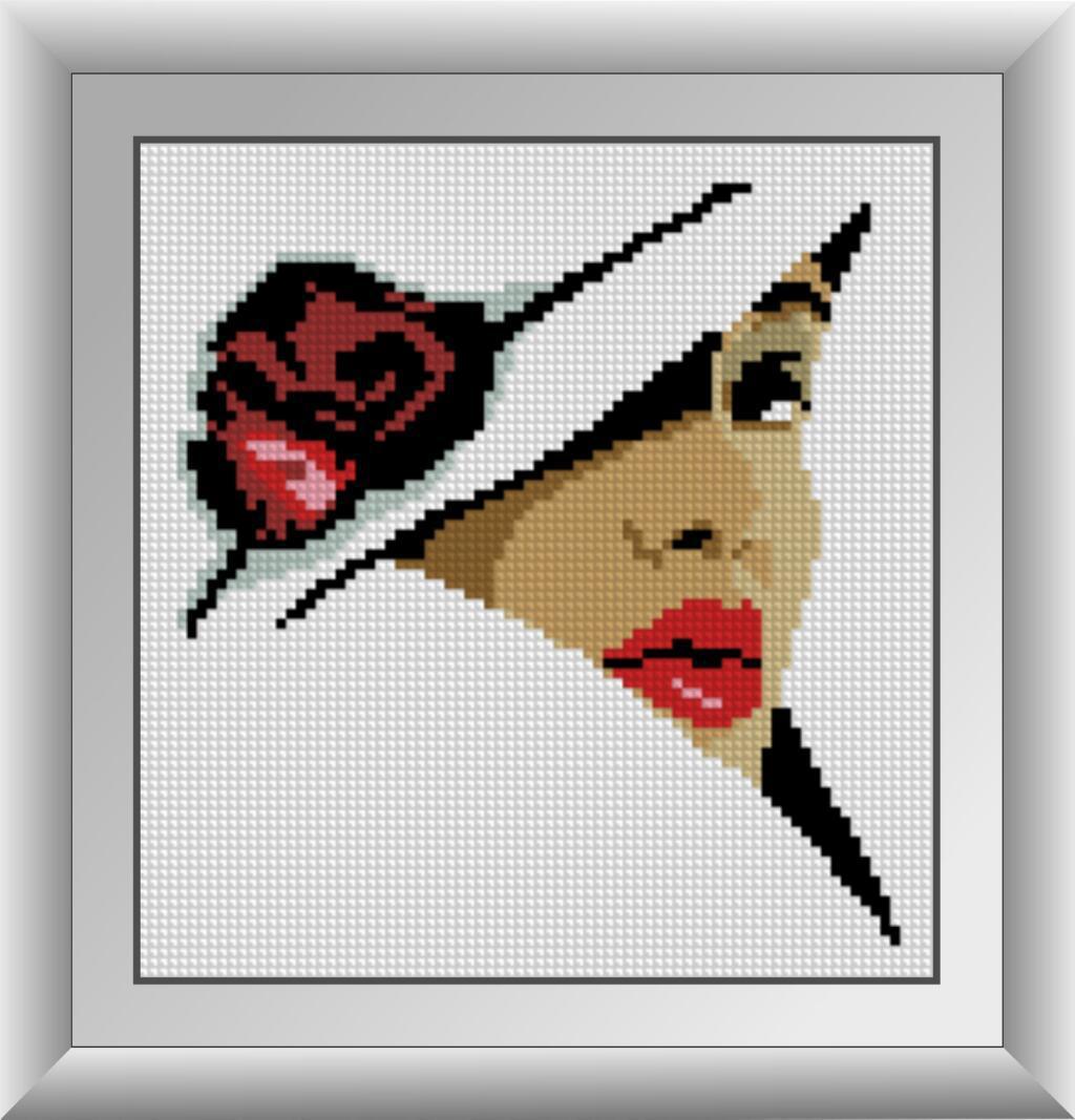 Алмазная мозаика Dream Art Дама в шляпе 20х21 см (DA.30125)