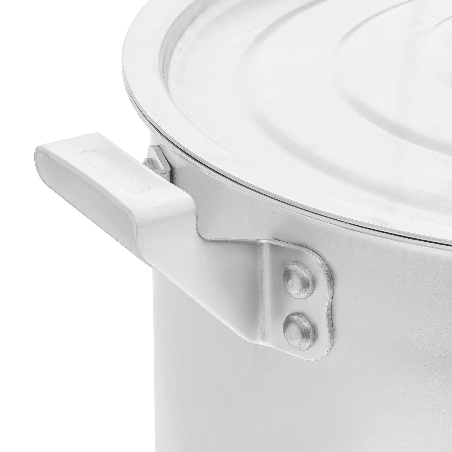 Кастрюля матовая алюминиевая Interos с крышкой 20 л (86211) - фото 7 Кастрюля матовая алюминиевая Interos с крышкой 20 л (86211) - фото 7