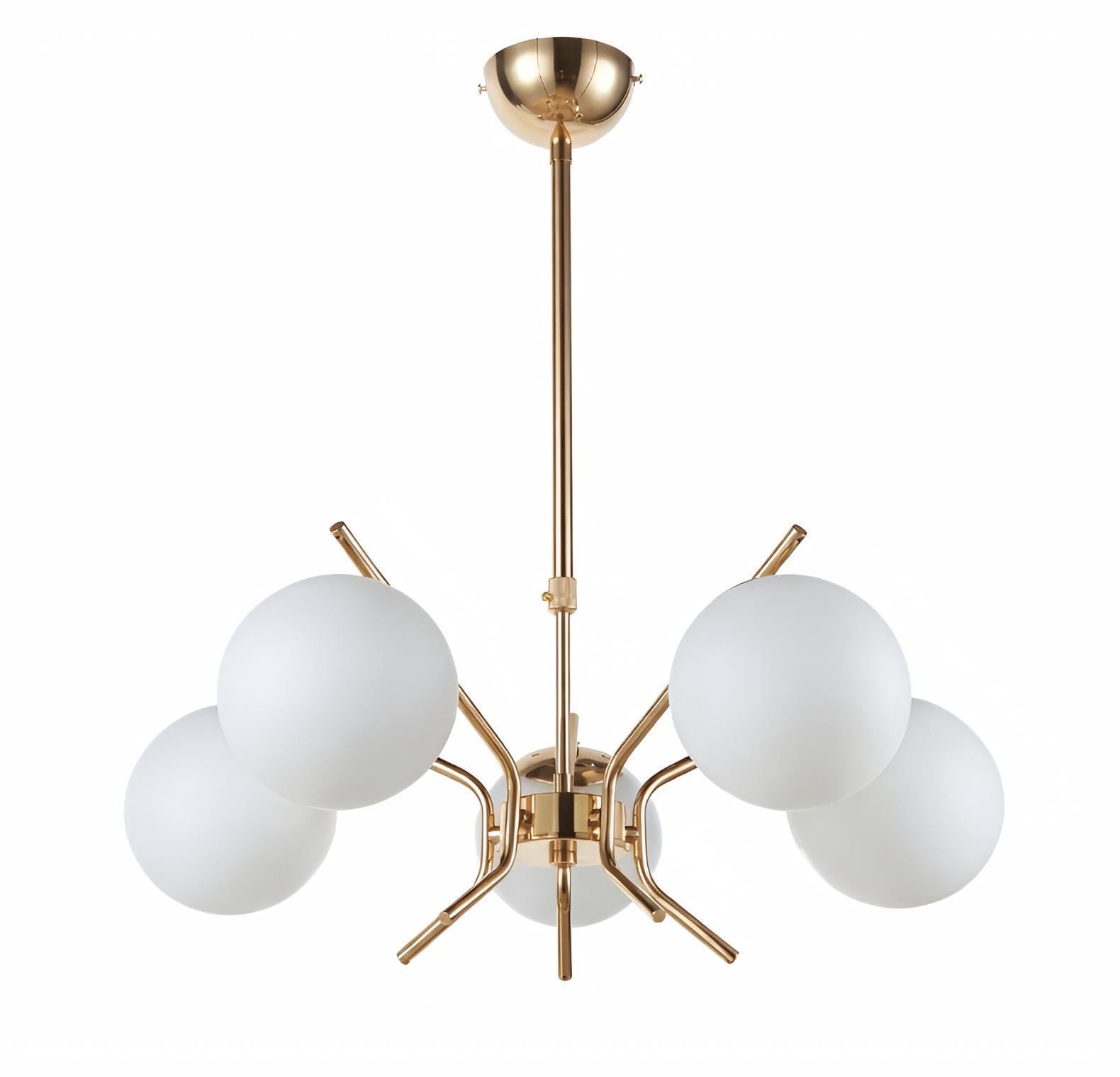 Потолочная люстра на 5 плафонов Valeso для гостиной и спальни Золотой (515-5)