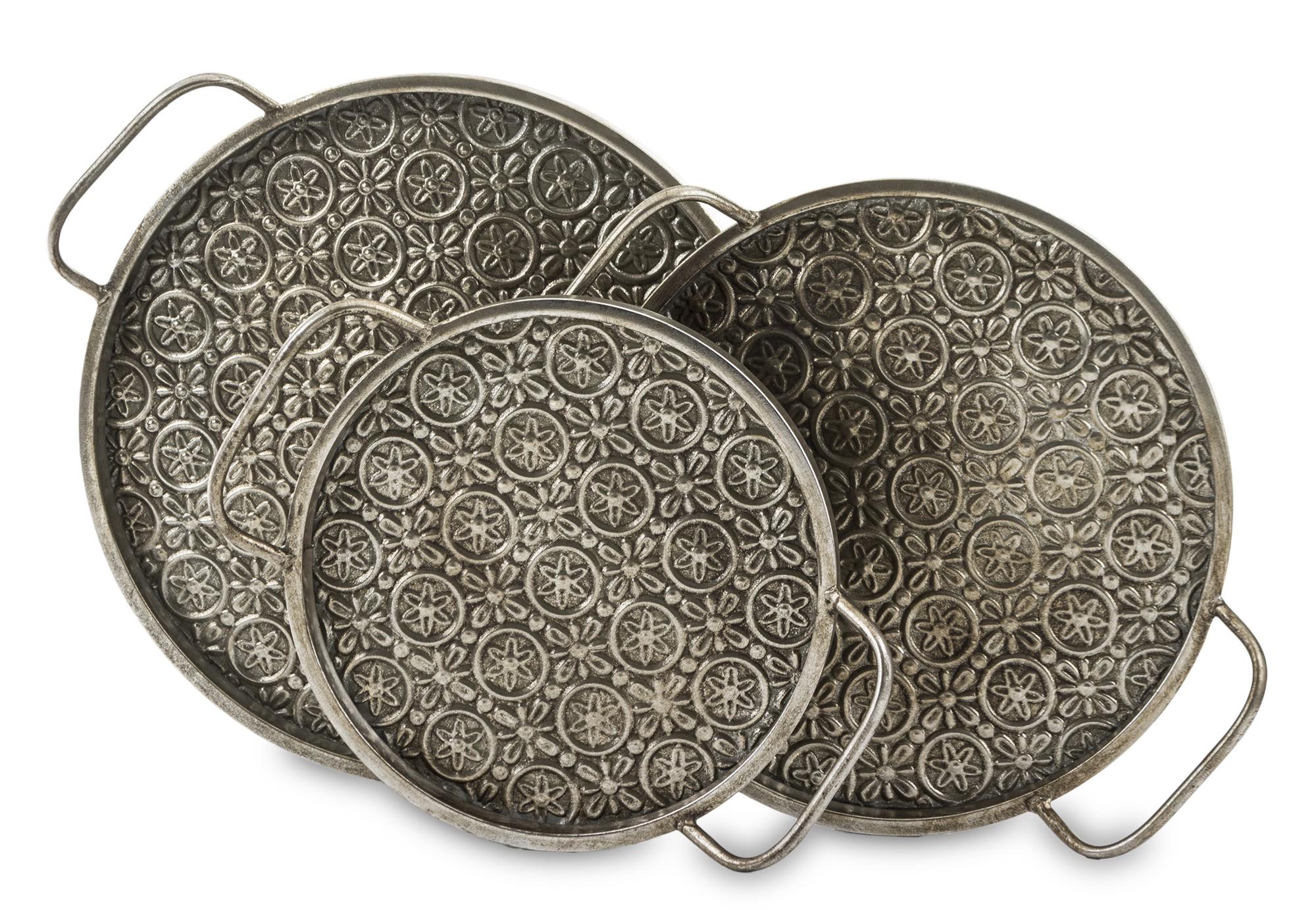 Набір таць декоративних 3 шт. 6,5x44,5x38/6,5x39,5x33,5/ 6x34,5x28 см (142388) - фото 6 Набір таць декоративних 3 шт. 6,5x44,5x38/6,5x39,5x33,5/ 6x34,5x28 см (142388) - фото 6