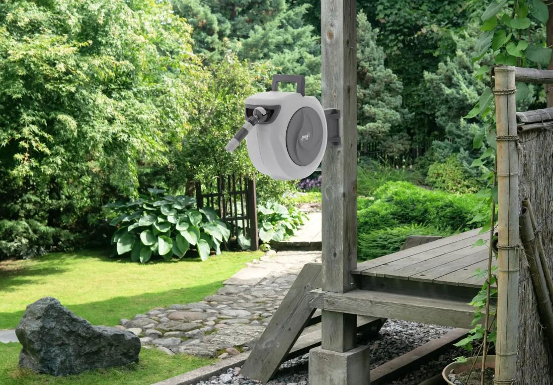 Катушка со шлангом садовая настенная 20 м - фото 7