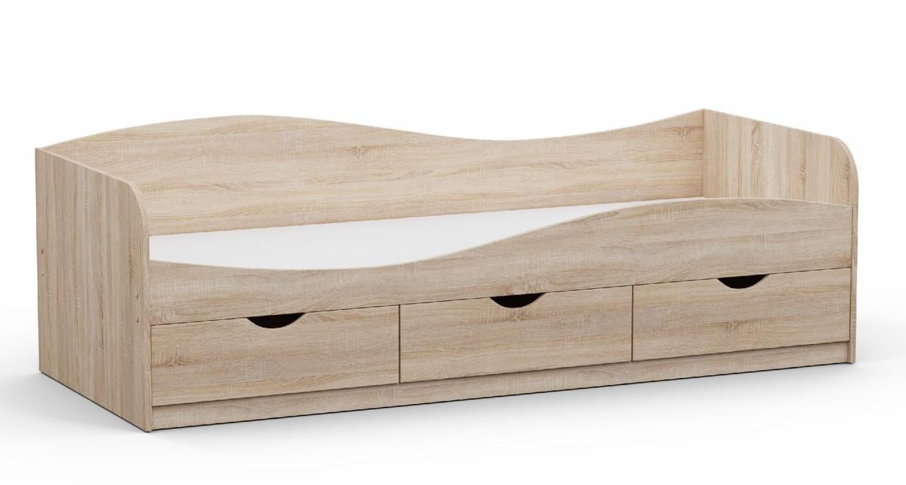 Ліжко односпальне Kontinent L-9 із шухлядами 80х200 см Дуб Сонома (86223906) - фото 1