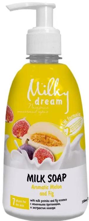 Крем-мило рідке Milky Dream ароматна Диня та Інжир дозатор 500 мл