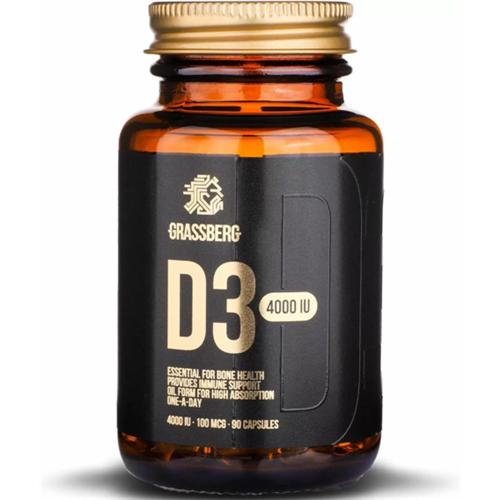 Витамин D Grassberg Vitamin D3 4000 IU 100 мкг 90 капс. (000014398) Витамин D Grassberg Vitamin D3 4000 IU 100 мкг 90 капс. (000014398)