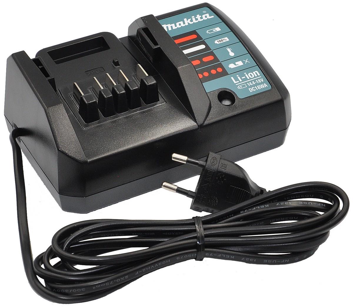 Зарядное устройство VJ Parts DC18WA Li-Ion 14,4-18В M код 195423-6 для шуруповерта DF457 - фото 2 Зарядное устройство VJ Parts DC18WA Li-Ion 14,4-18В M код 195423-6 для шуруповерта DF457 - фото 2