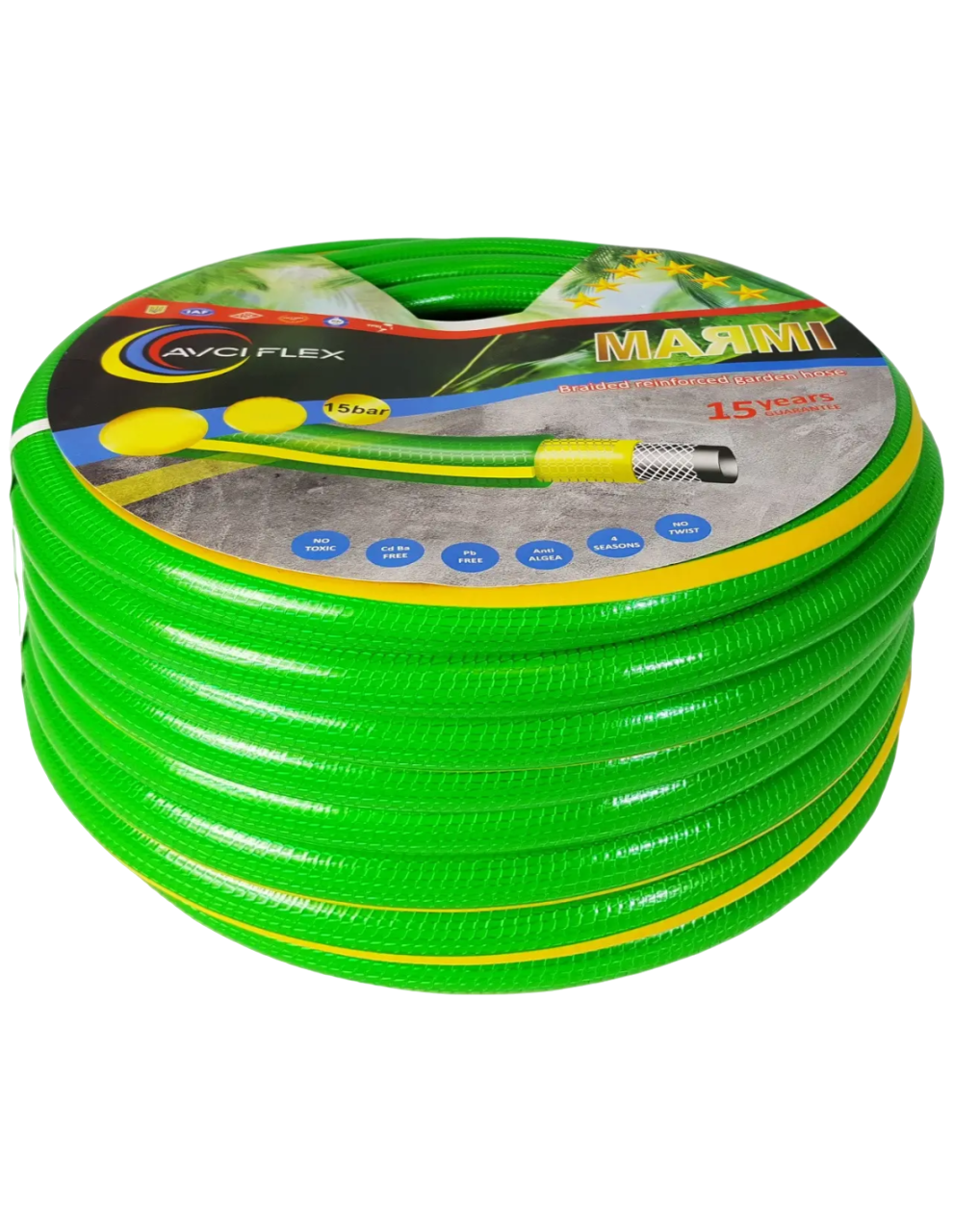 Шланг для полива Avci Flex Майами Ø 3/4" 2,5 мм 20 м (23226597) - фото 2 Шланг для полива Avci Flex Майами Ø 3/4" 2,5 мм 20 м (23226597) - фото 2