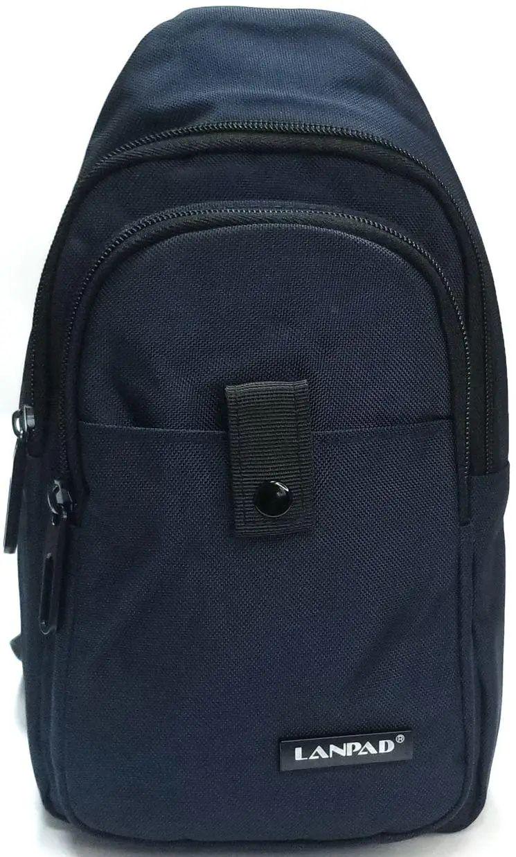 Сумка чоловіча через плече Lanpad тканинна Синій (LAN63745 blue)