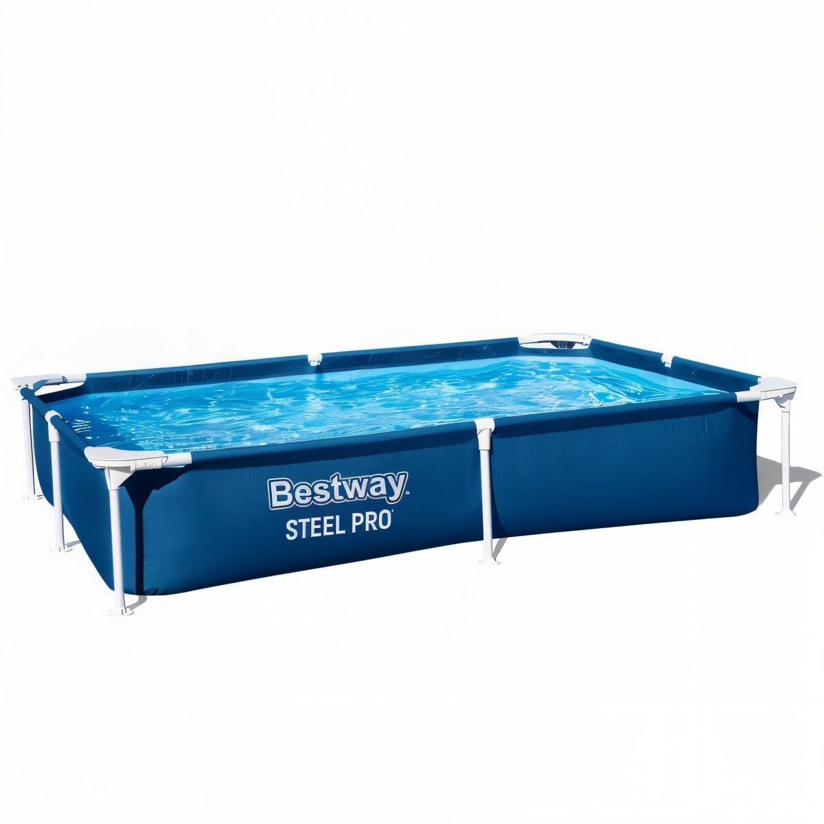 Бассейн каркасный прямоугольный Bestway 56401 с ремкоплектом 221×150×43 см 1200 л (35549360)