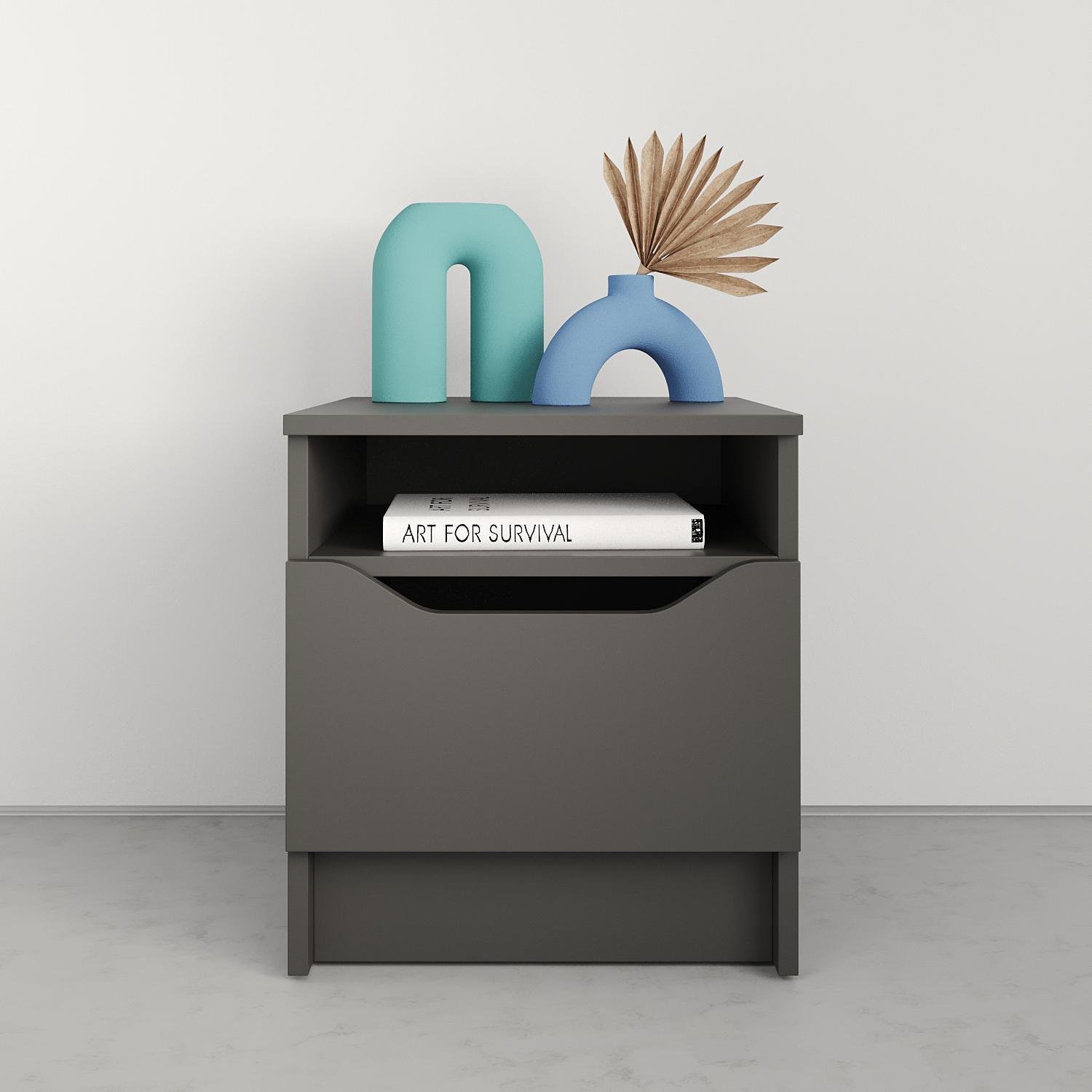 Тумба приліжкова MebelStar Лілу 40x40x44,5 см Антрацит (MBS-1378) - фото 2