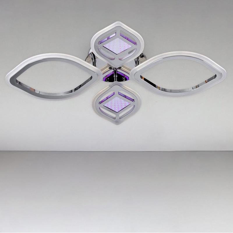 Потолочная люстра LED Light House SC-18194/2+2 76W 2.4G 3D 700х560х90 мм Хром