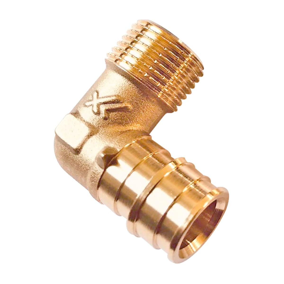 Куточок латунний Heat-PEX із зовнішнім різьбленням 16 мм 1/2" (FEEM16150)