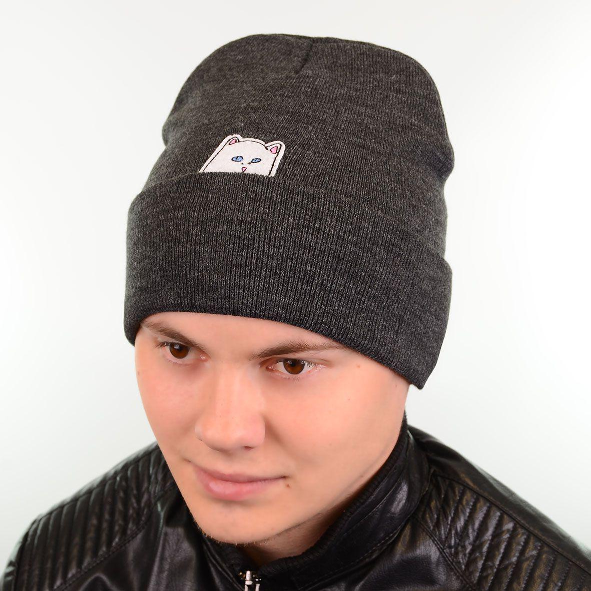 Шапка в'язана Sofi L18022 one size Темно-сірий Шапка в'язана Sofi L18022 one size Темно-сірий