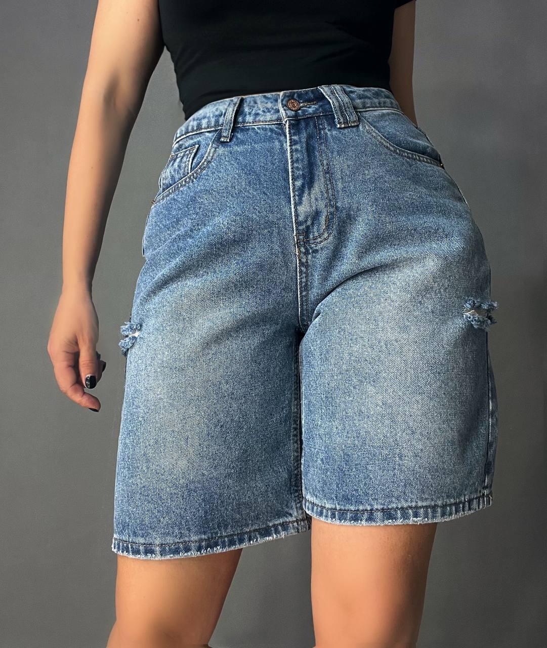 Шорти жіночі джинсові Allure 803-68 бермуди р. 28 Блакитний (26881508) - фото 10