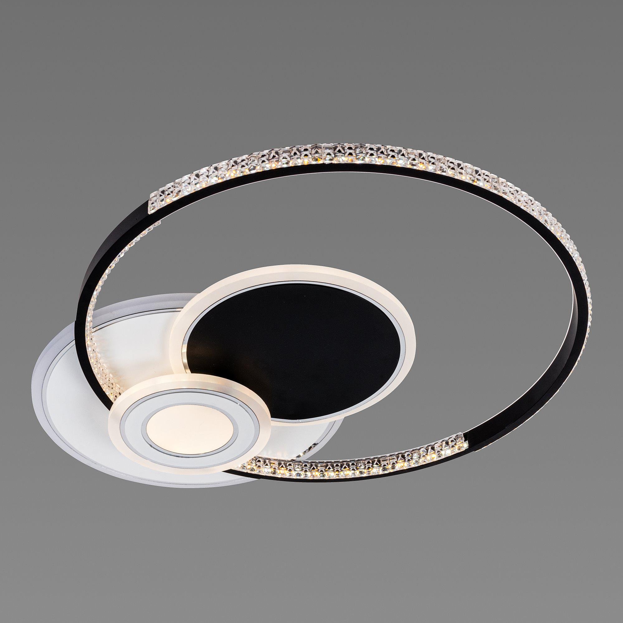 Люстра светодиодная акриловая Sirius C7117/550 WH+BK RGB 96W/8W