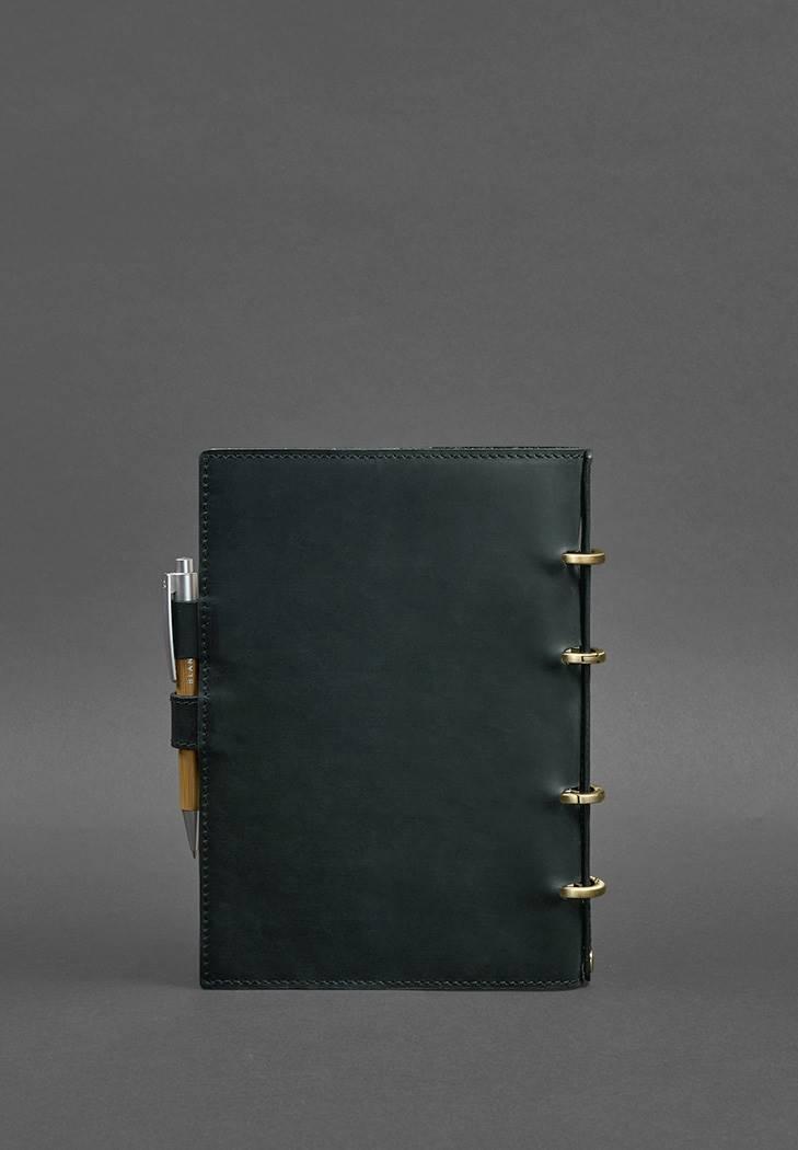 Блокнот кожаный с датированным блоком Софт-бук 9.1 Crazy Horse Зеленый (A-027486) - фото 2