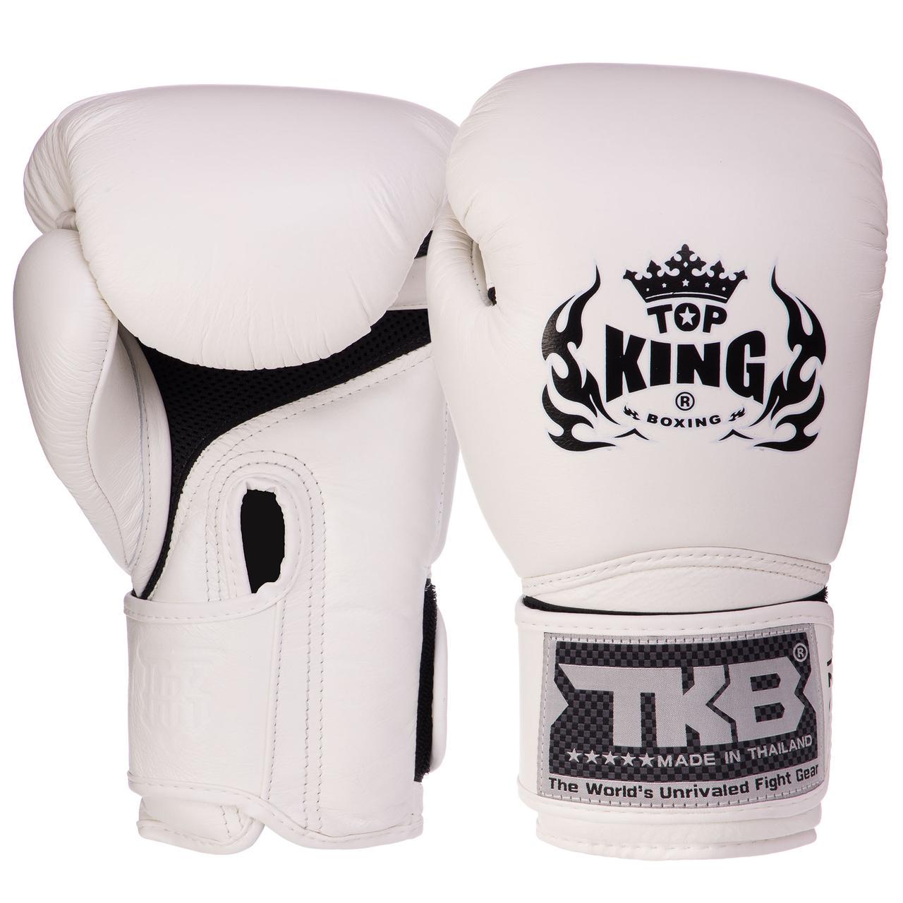 Боксерские перчатки Top King Super AIR кожаные 18 oz Белый (TKBGSA) - фото 1