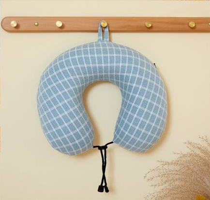 Подушка ортопедическая для шеи Линии 28х10х30 см Голубой (MH-1314-50/blue)