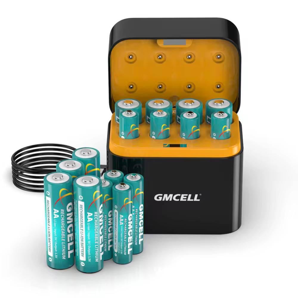 Зарядний пристрій для акумуляторних батарейок GMCELL Li-Ion USB комплект 4 АА 3600mWh 4 ААА 1300mWh 1,5V (BT04) - фото 4 Зарядний пристрій для акумуляторних батарейок GMCELL Li-Ion USB комплект 4 АА 3600mWh 4 ААА 1300mWh 1,5V (BT04) - фото 4