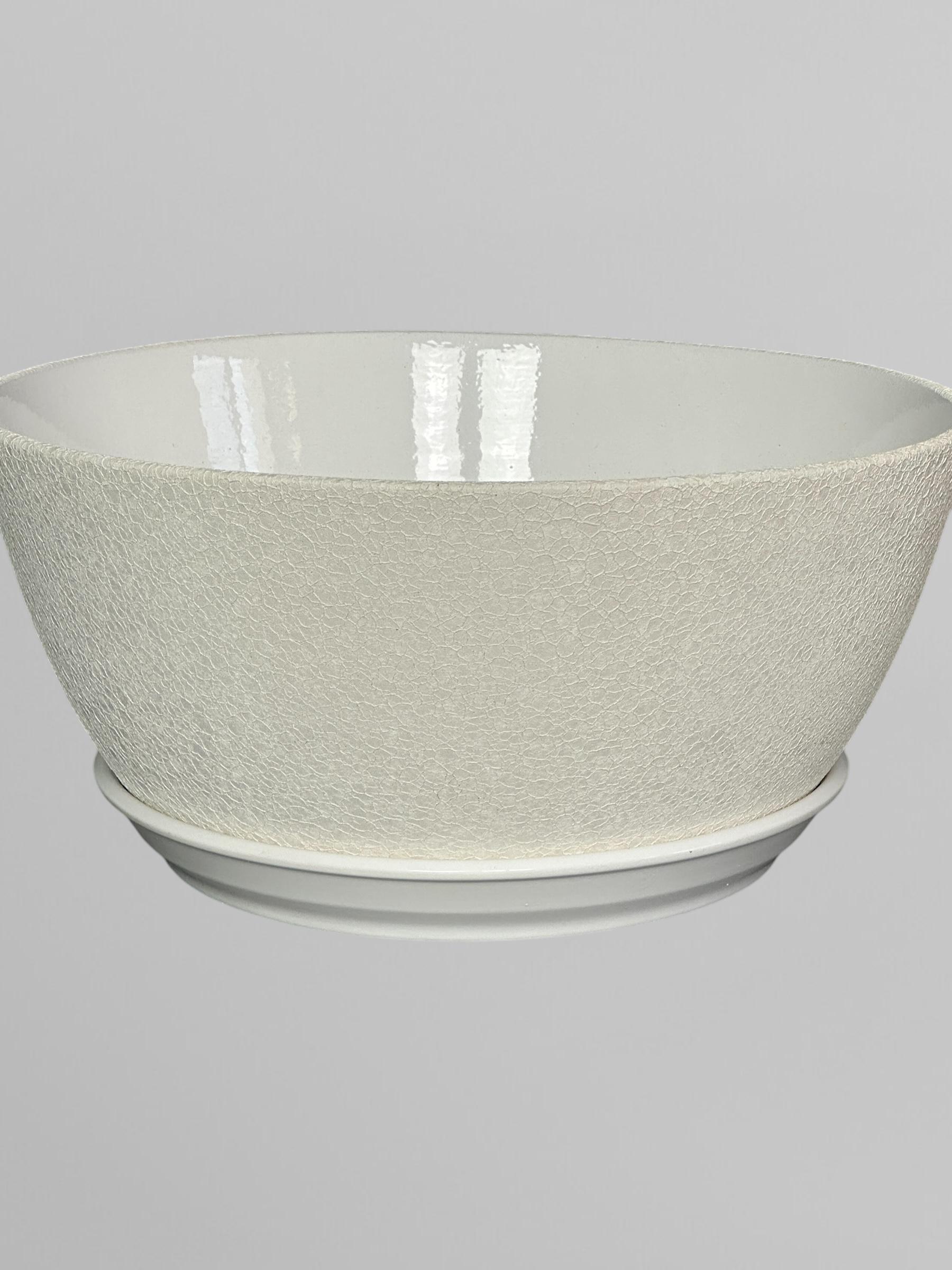 Горщик для квітів керамічний Бонсайниця шовк 5,5 л Білий (Г03005) - фото 2