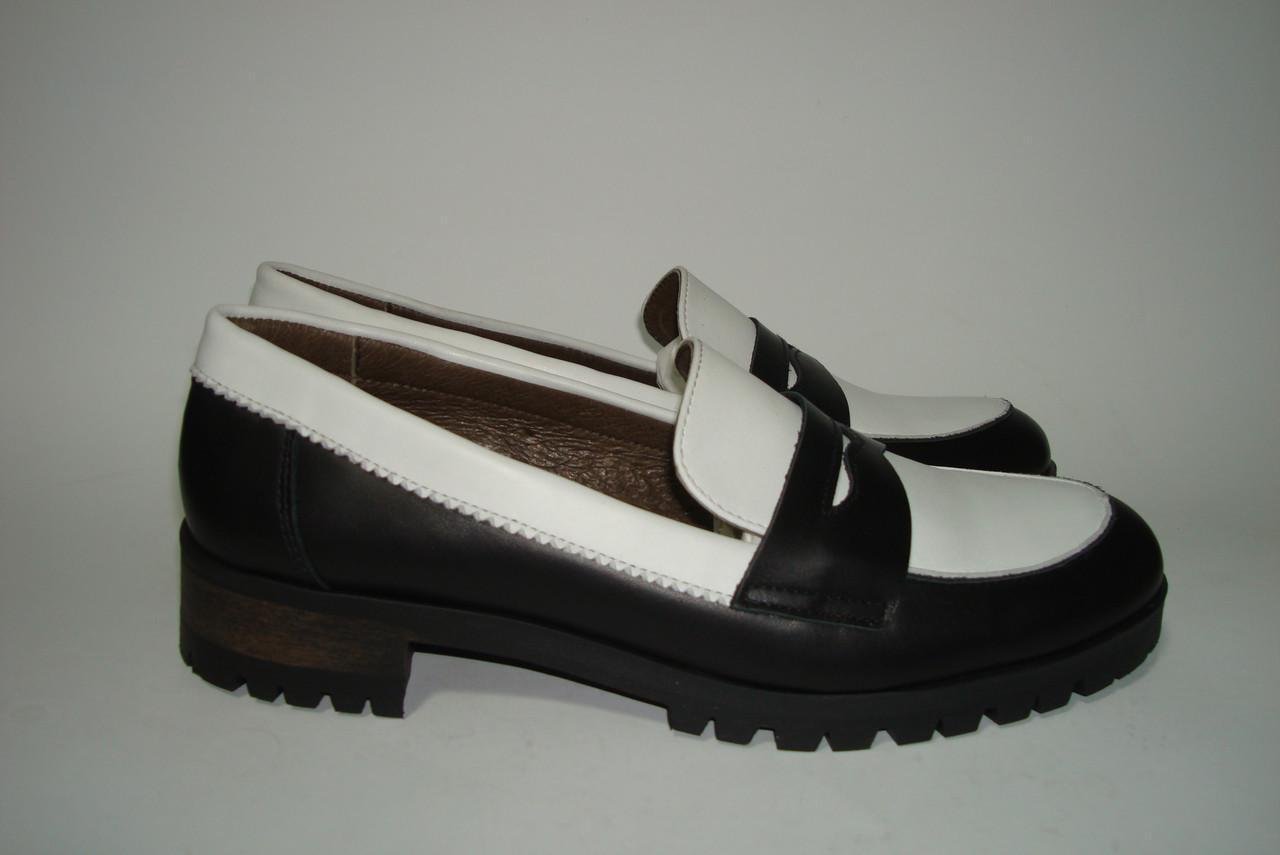 Мокасины женские кожаные Cheis 40 р. 26,5 см Черный (2333723751) - фото 3