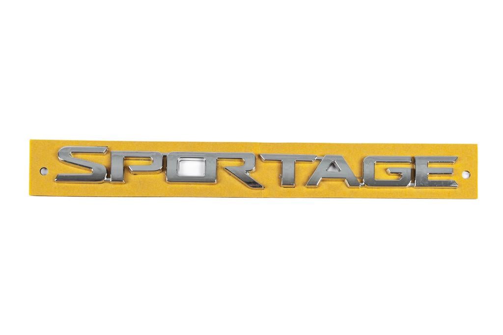 Надпись Sportage 210 мм на 17 мм ABM для Kia Sportage 2015-2021 гг. abs-пластик Хром