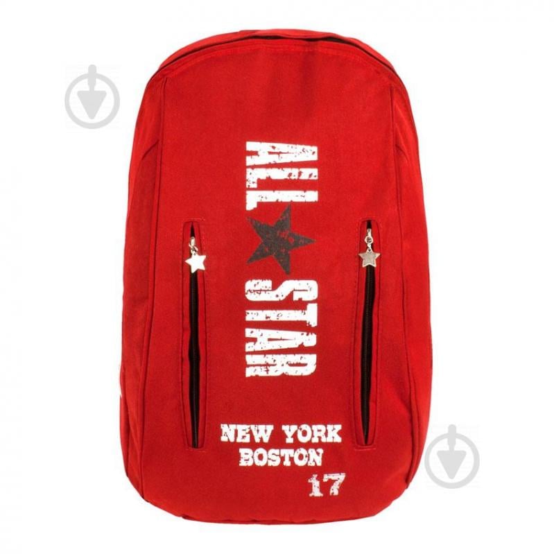 Рюкзак городской Can Vas Все звезды Нью Йорк Бостон All Star New York 17 Boston 47х31х17 см Красный (23384)