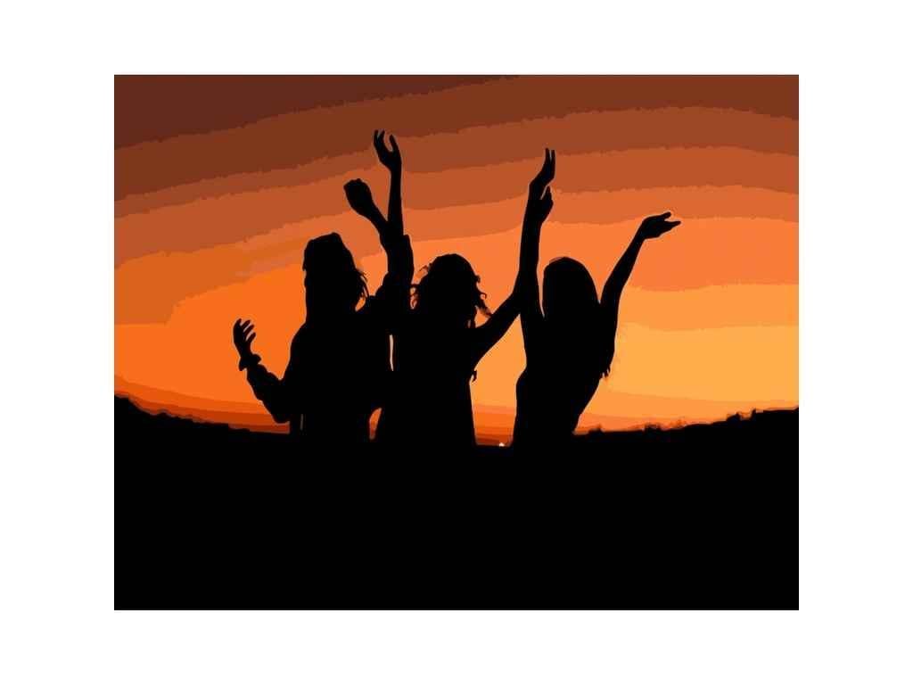 Картина по номерам Strateg номерами Strateg Встреча подружек 40х50 см (DY079)