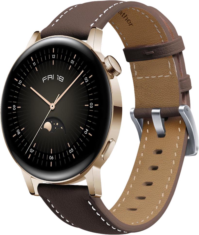 Ремешок кожаный Folsa для Huawei Watch GT3 42 мм Dark Brown (31534-05)