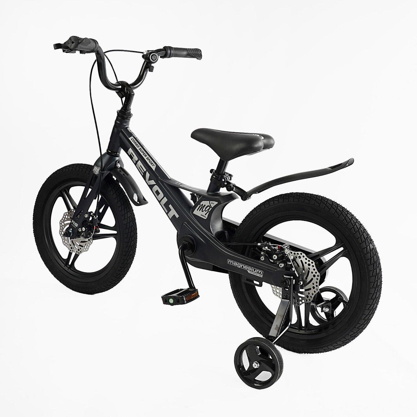 Велосипед двоколісний Corso Revolt 16" дитячий магнієвий Чорний - фото 3 Велосипед двоколісний Corso Revolt 16" дитячий магнієвий Чорний - фото 3