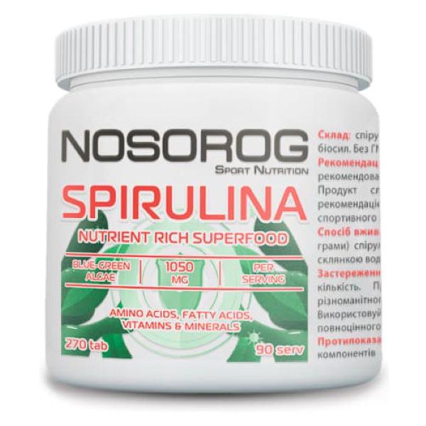 Спирулина Nosorog Nutrition Spirulina 270 таблеток