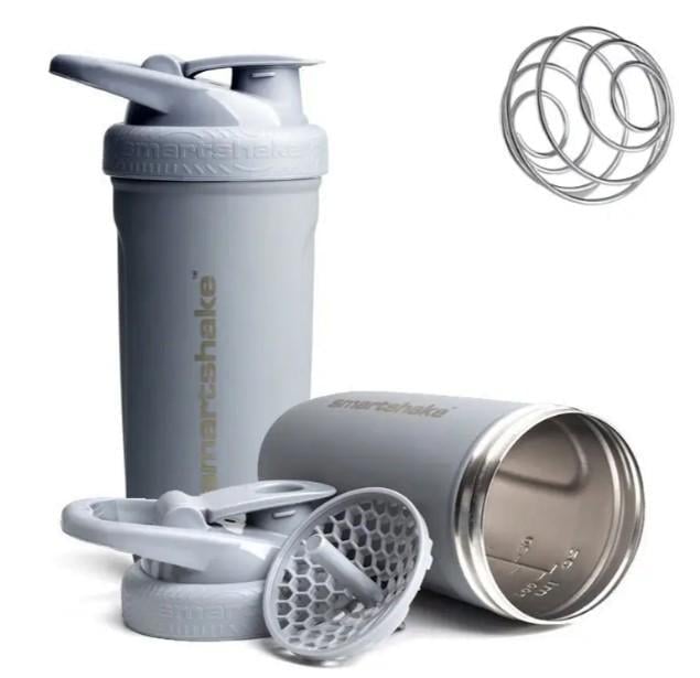 Шейкер спортивний SmartShake Reforce Stainless Steel 30 oz/900 мл Grey (11150003)