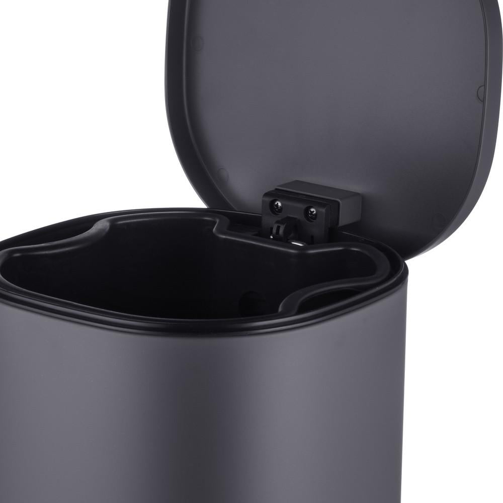 Мусорное ведро с плавным закрытием MIXXUS Premium Olivary-TC0105 овальное 5 л Графит (MI7063) - фото 3