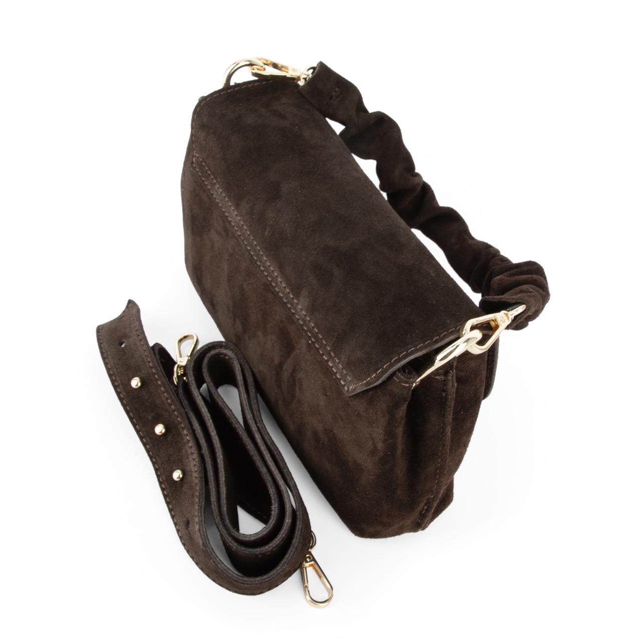 Сумка жіноча замшева Virginia Conti 04052 Шоколадний (2765033098) - фото 4 Сумка жіноча замшева Virginia Conti 04052 Шоколадний (2765033098) - фото 4