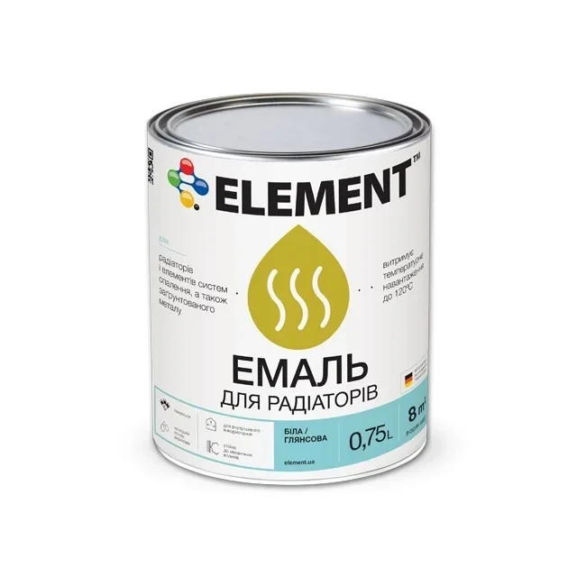 Эмаль для радиаторов Element глянцевая 0,75 л (2594889549)